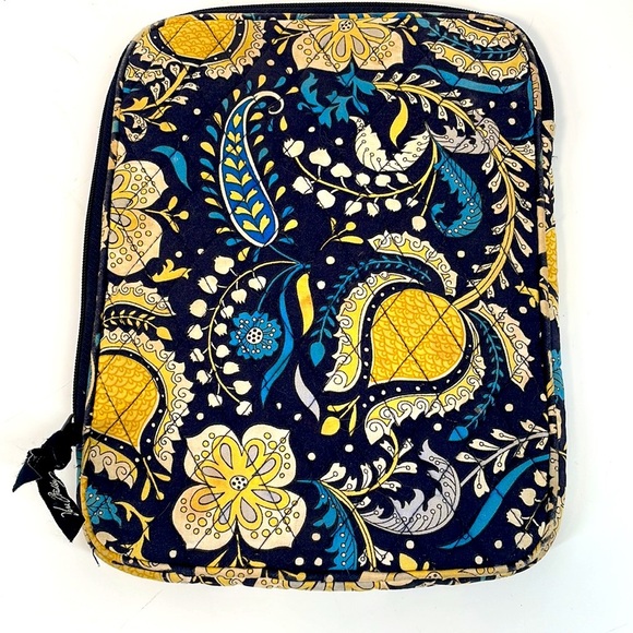 Vera Bradley Blue & Yellow Tablet Case "Ellie Blue Elephant " - Picture 4 of 5